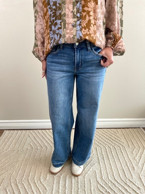 Olivia Mid Rise Ankle Wide Leg