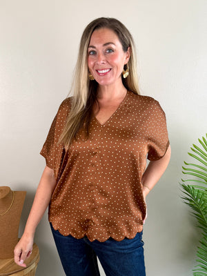 Silky With Scallops Top