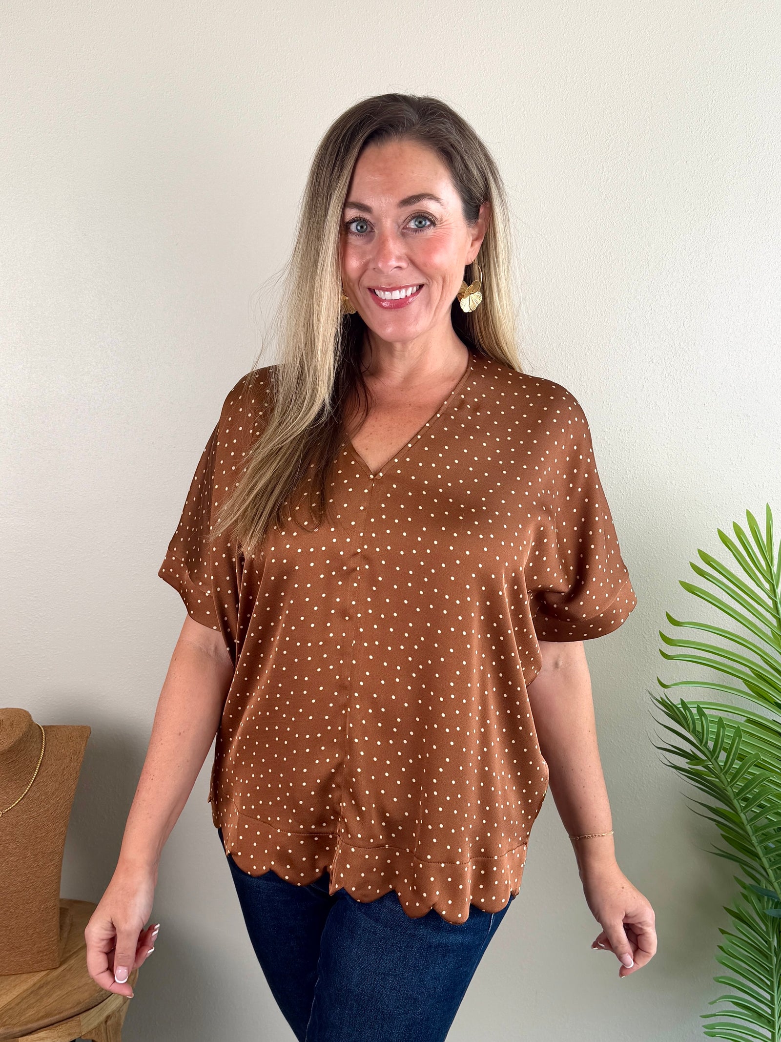 Silky With Scallops Top