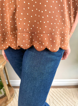 Silky With Scallops Top