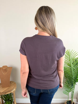Precious Moments Top - Eggplant