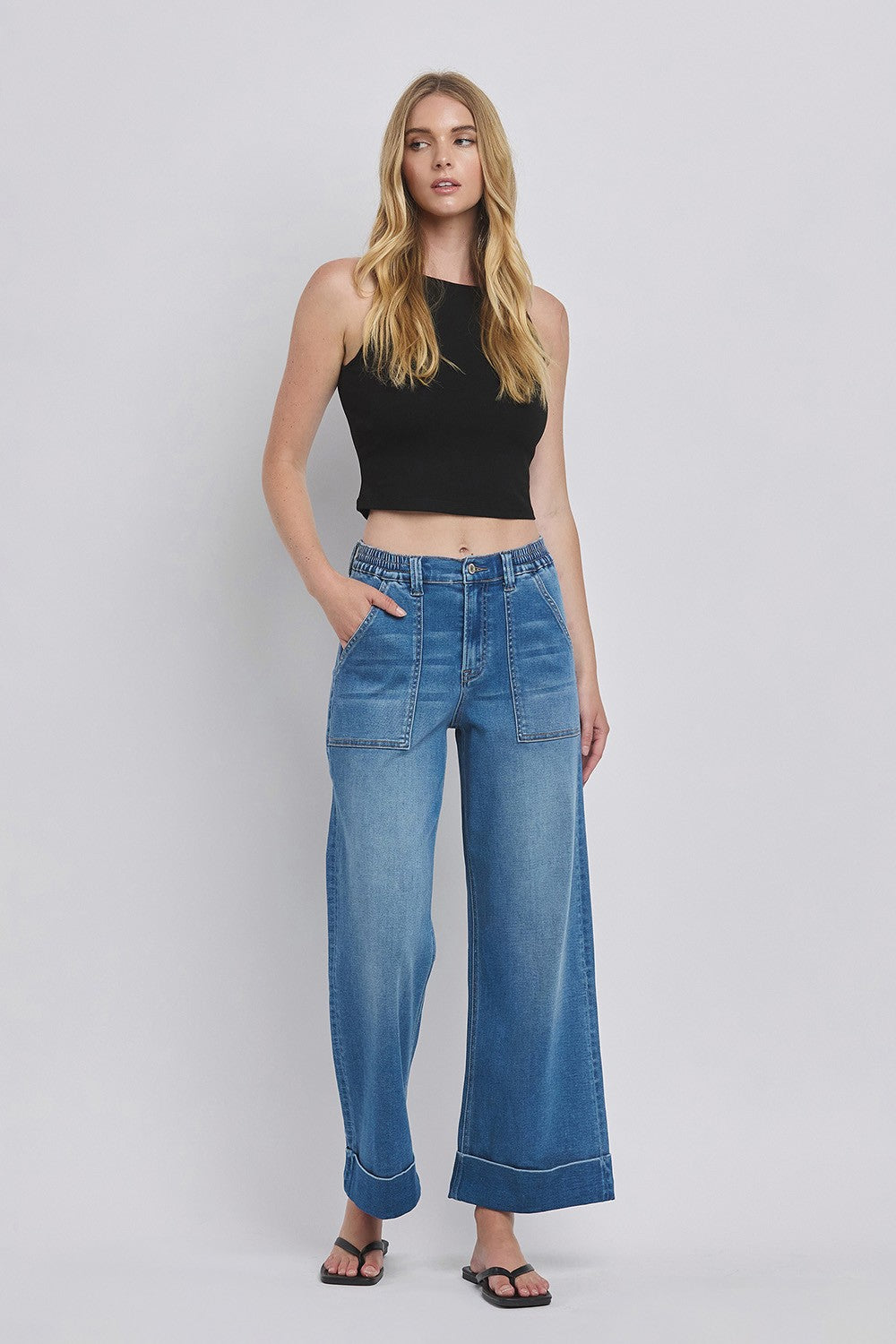 Vervet High Rise Super Soft Baggy Wide Jeans