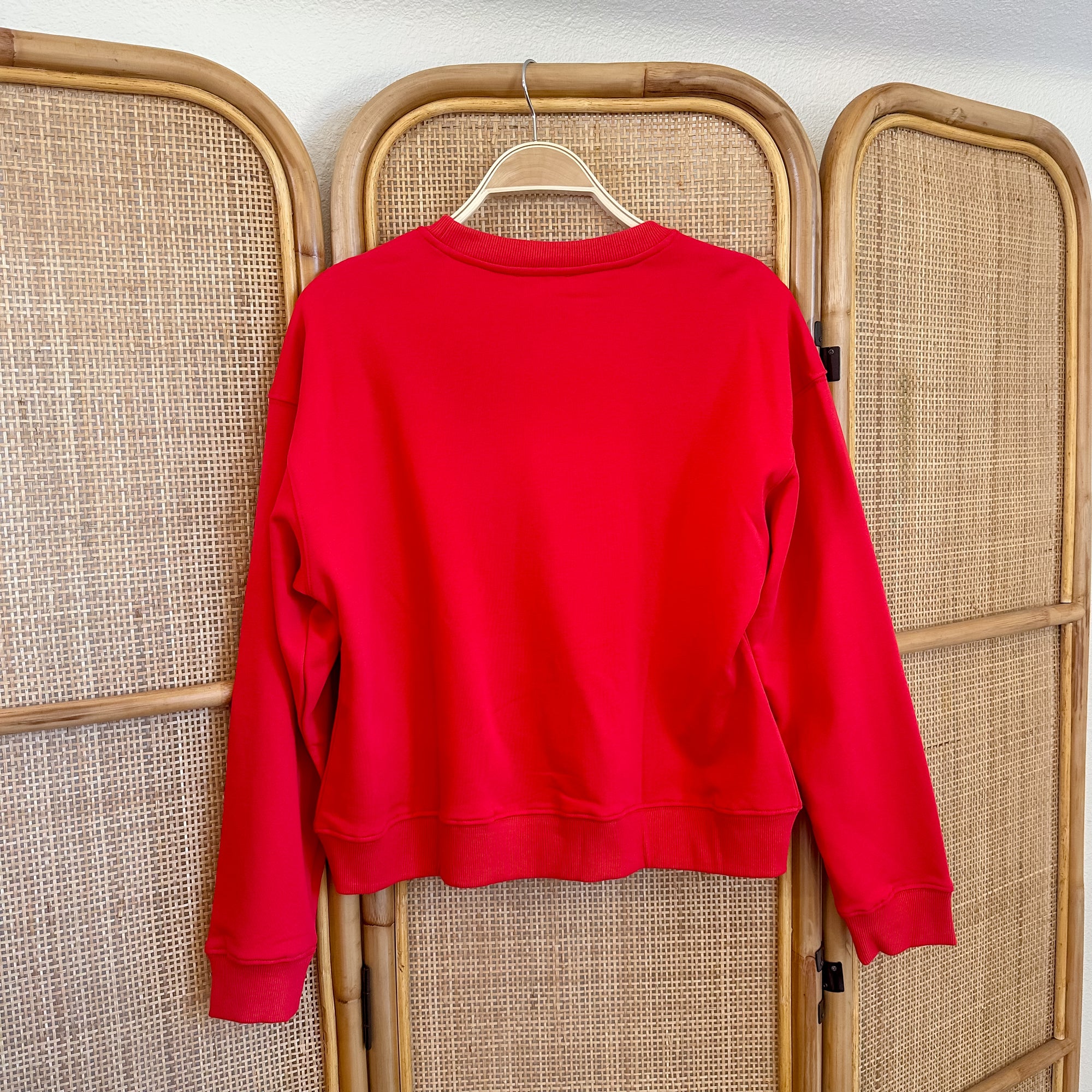 Merry Sequin Sweatshirt  | Red
