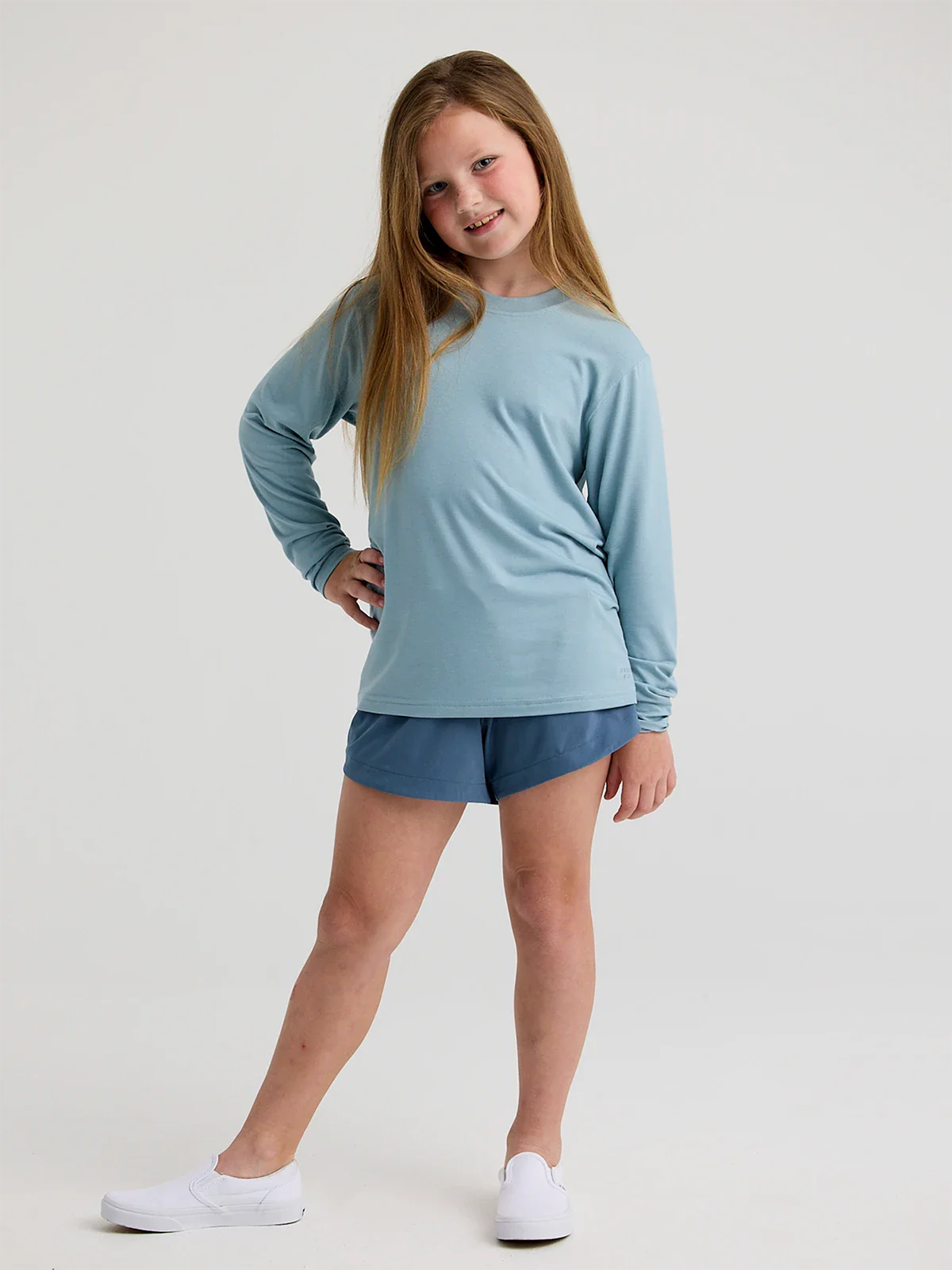 Free Fly Youth Bamboo Shade Long Sleeve | Ocean Mist