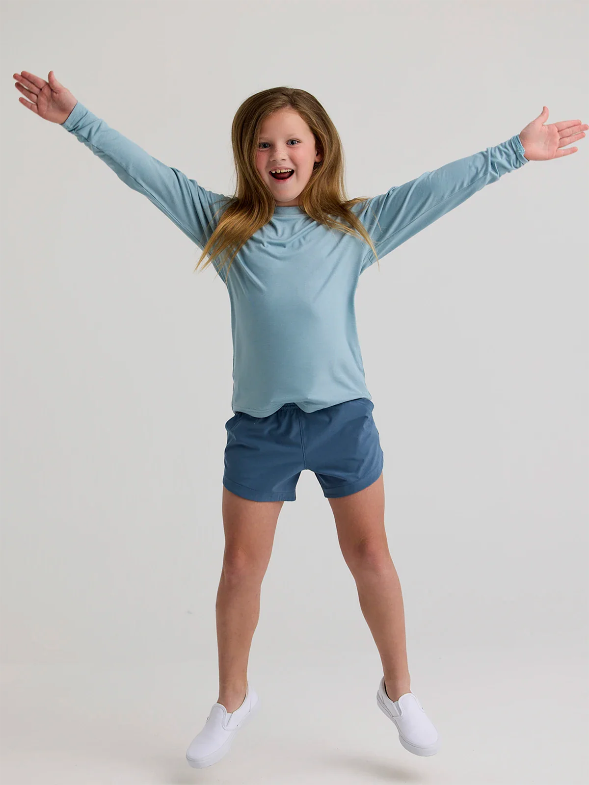 Free Fly Youth Bamboo Shade Long Sleeve | Ocean Mist