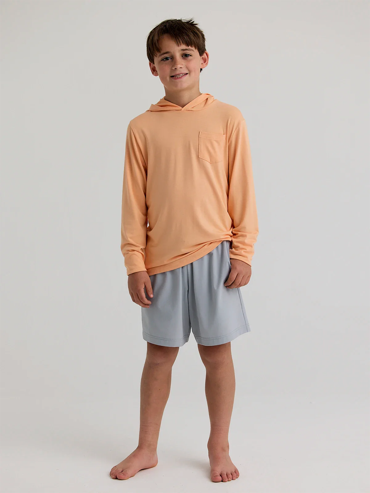 Free Fly Youth Bamboo Shade Hoodie | Tropic Orange
