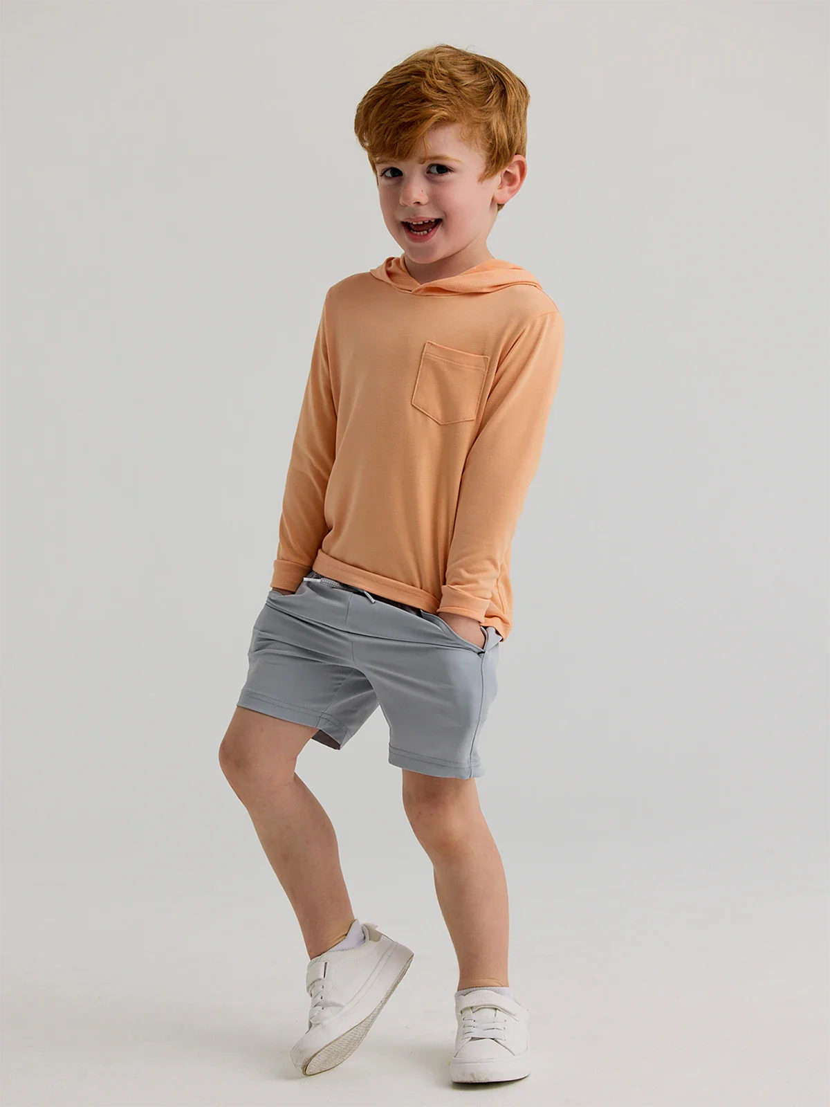 Free Fly Toddler Bamboo Shade Hoodie | Tropic Orange