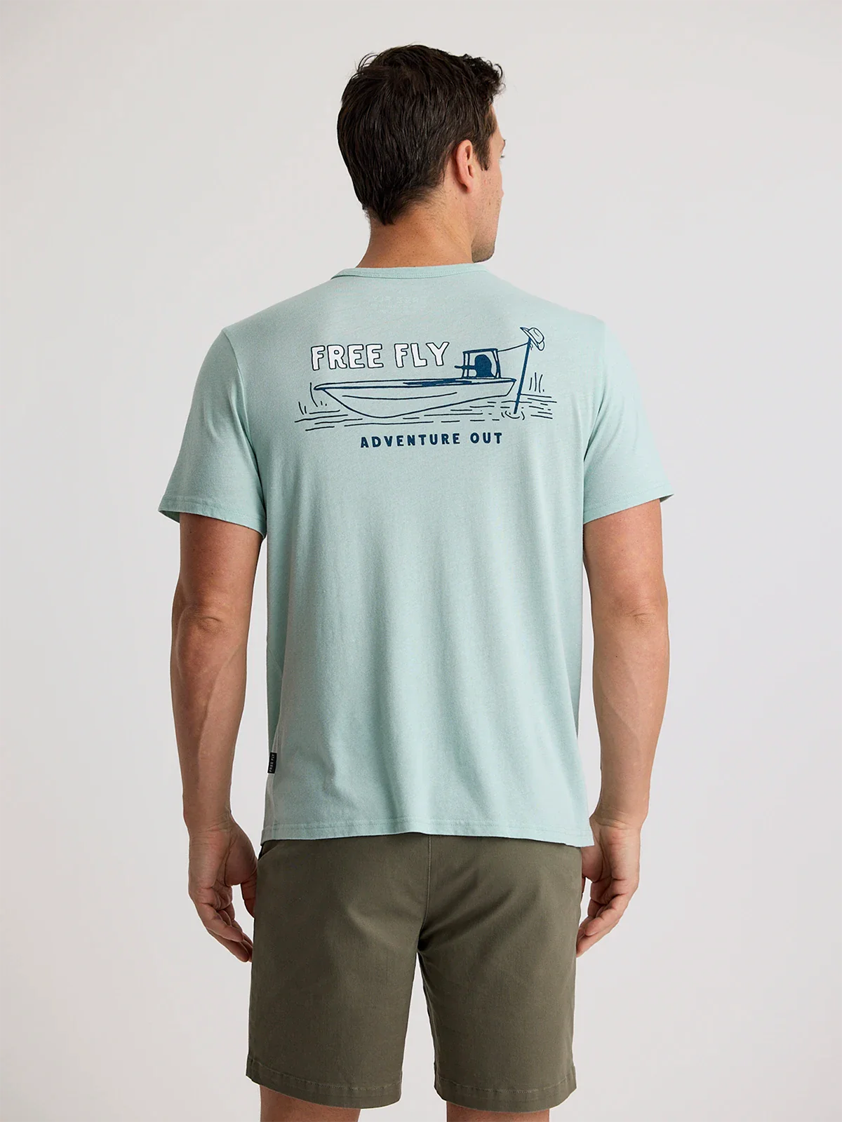 Free Fly Lazy Tides Pocket Tee | Heather Ocean Mist