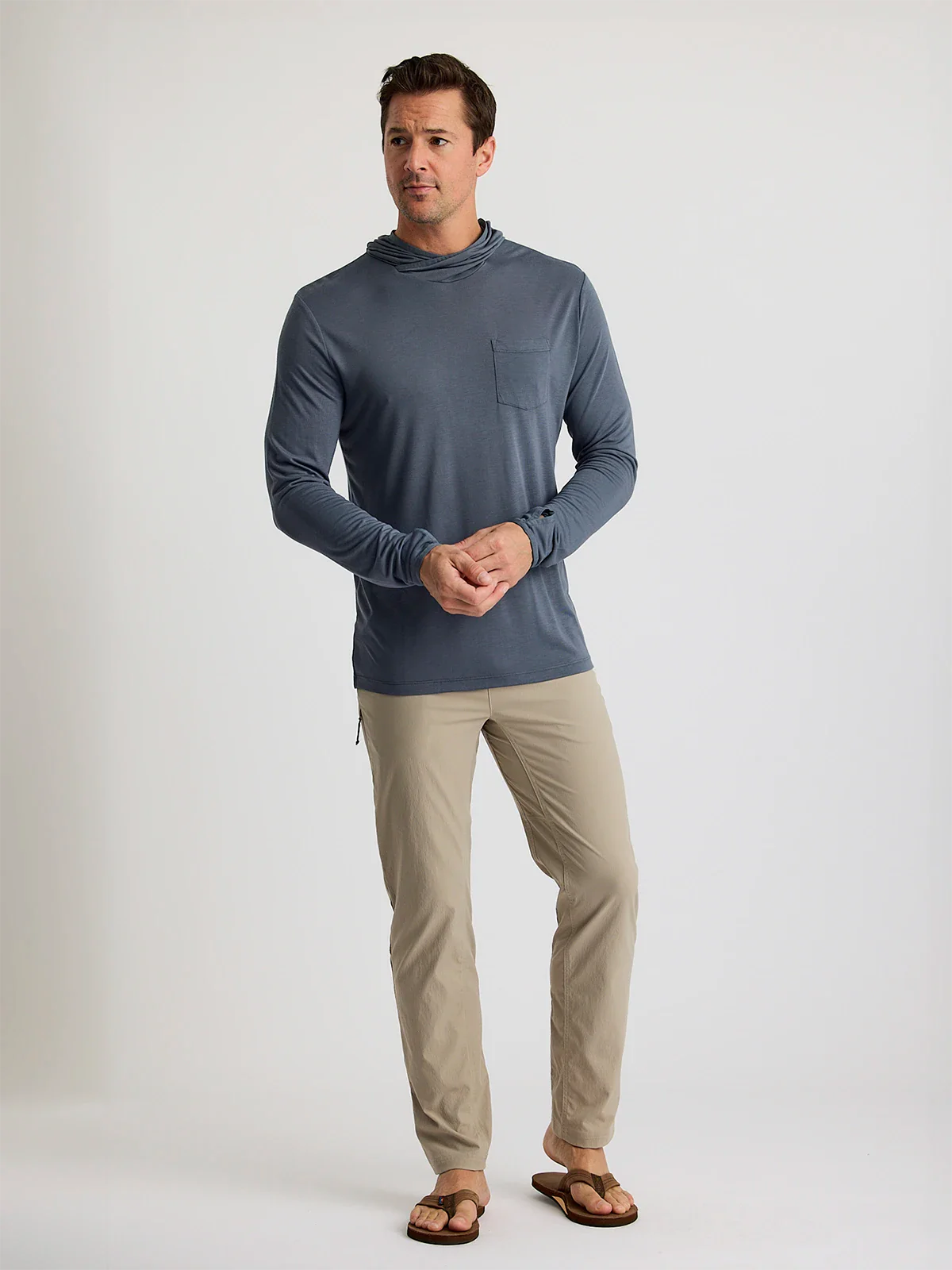 Free Fly Men's Bamboo Lightweight Hoodie | Storm Cloud
