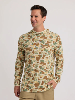 Free Fly Men's Bamboo Lightweight Hoodie | Vintage Camo