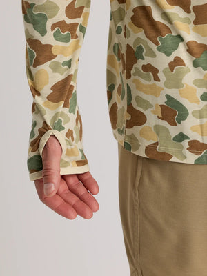 Free Fly Men's Bamboo Lightweight Hoodie | Vintage Camo