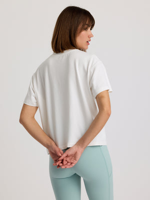 Free Fly Women's Bamboo Current Boxy Tee | White