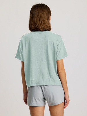 Free Fly Women's Bamboo Current Boxy Tee | Ocean Mist