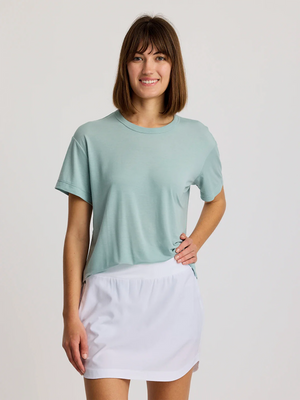 Free Fly Women's Bamboo Current Boxy Tee | Ocean Mist