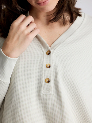 Free Fly Women's Waffle Long Sleeve Henley | Birch