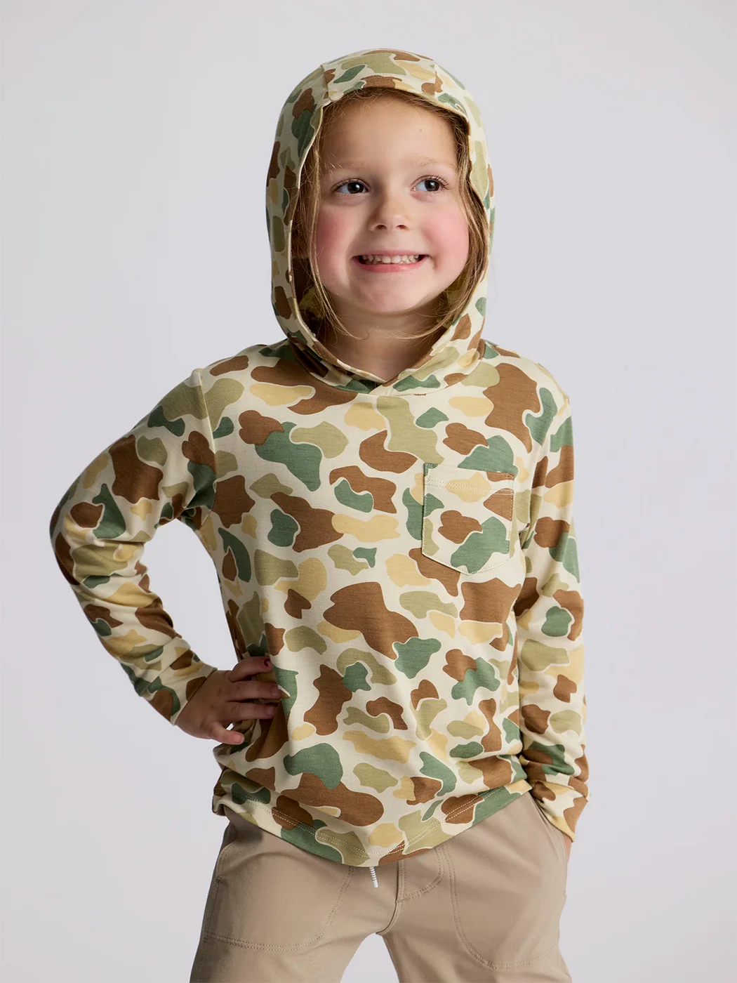 Free Fly Toddler Bamboo Shade Hoodie | Vintage Camo