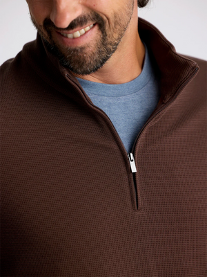 Free Men's Waffle Quarter Zip | Chestnut