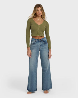 Billabong Free Fall Flare Denim | Atlantic Deep
