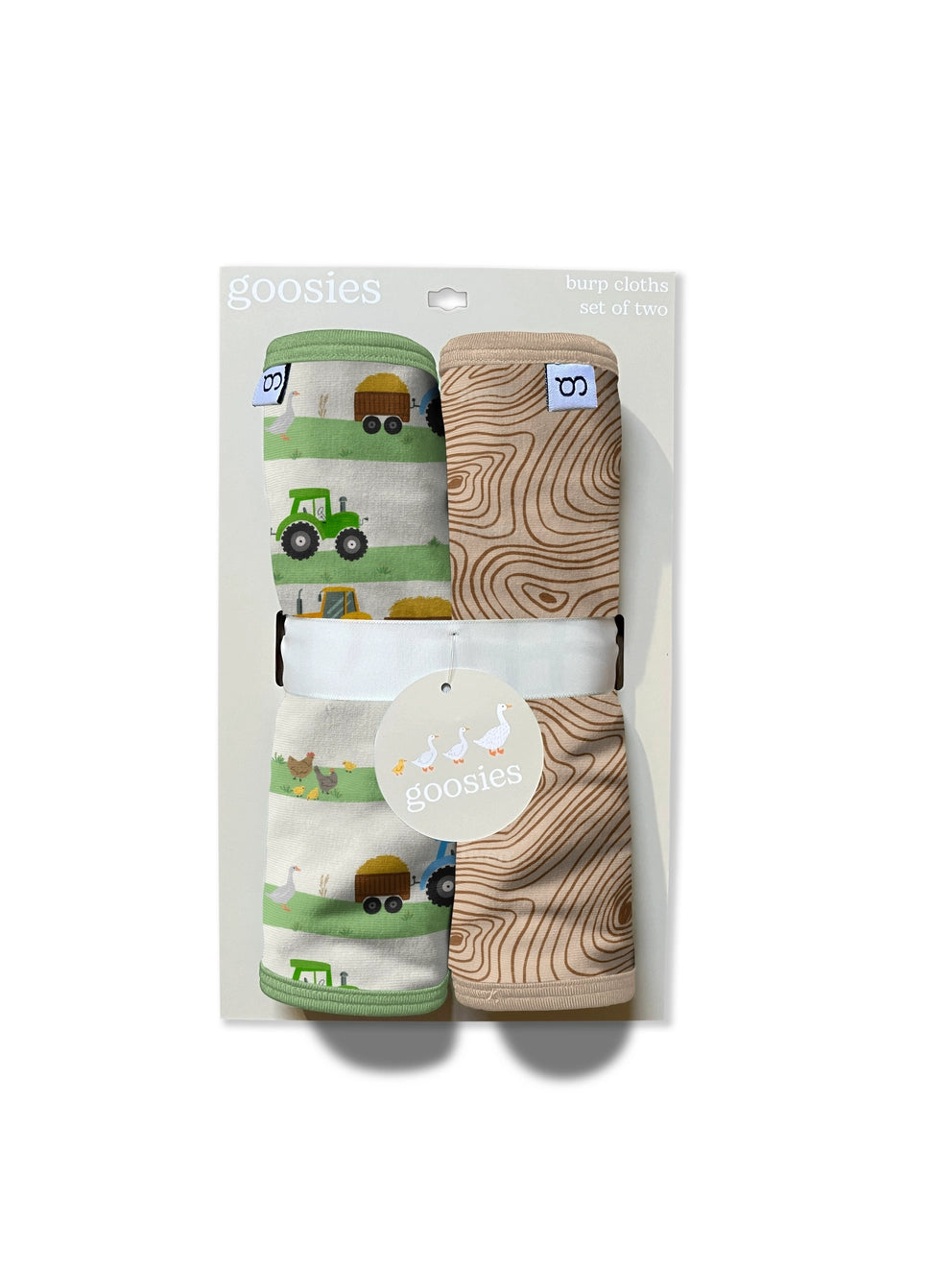 Goosies Burp Cloth Set - Farm Stripe