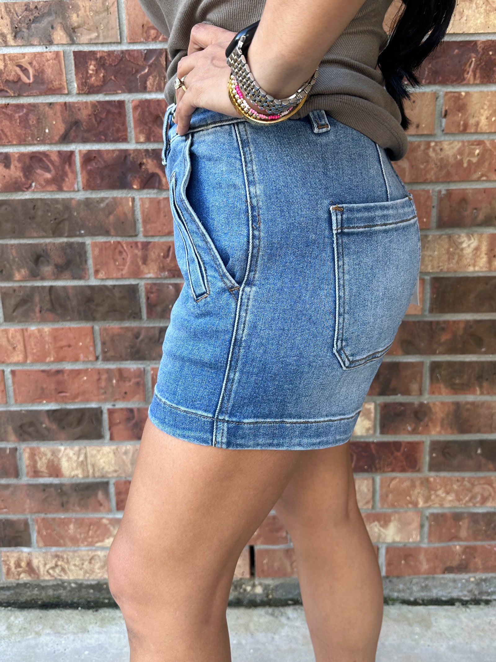 Risen High Rise Western Days Shorts