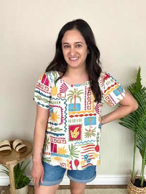 Palms & Pina Coladas Top