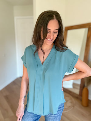 Ella Top | Light Teal