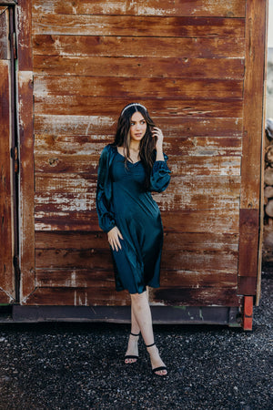 Mikarose Nellie Dress | Evergreen Fog