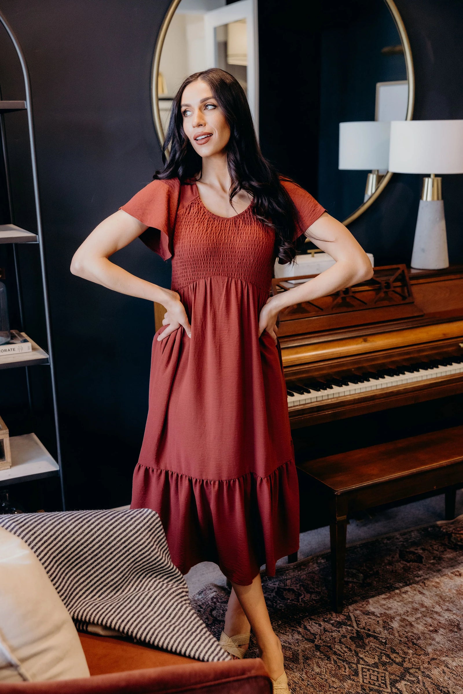 Mikarose Kendall Dress | Tandoori Spice