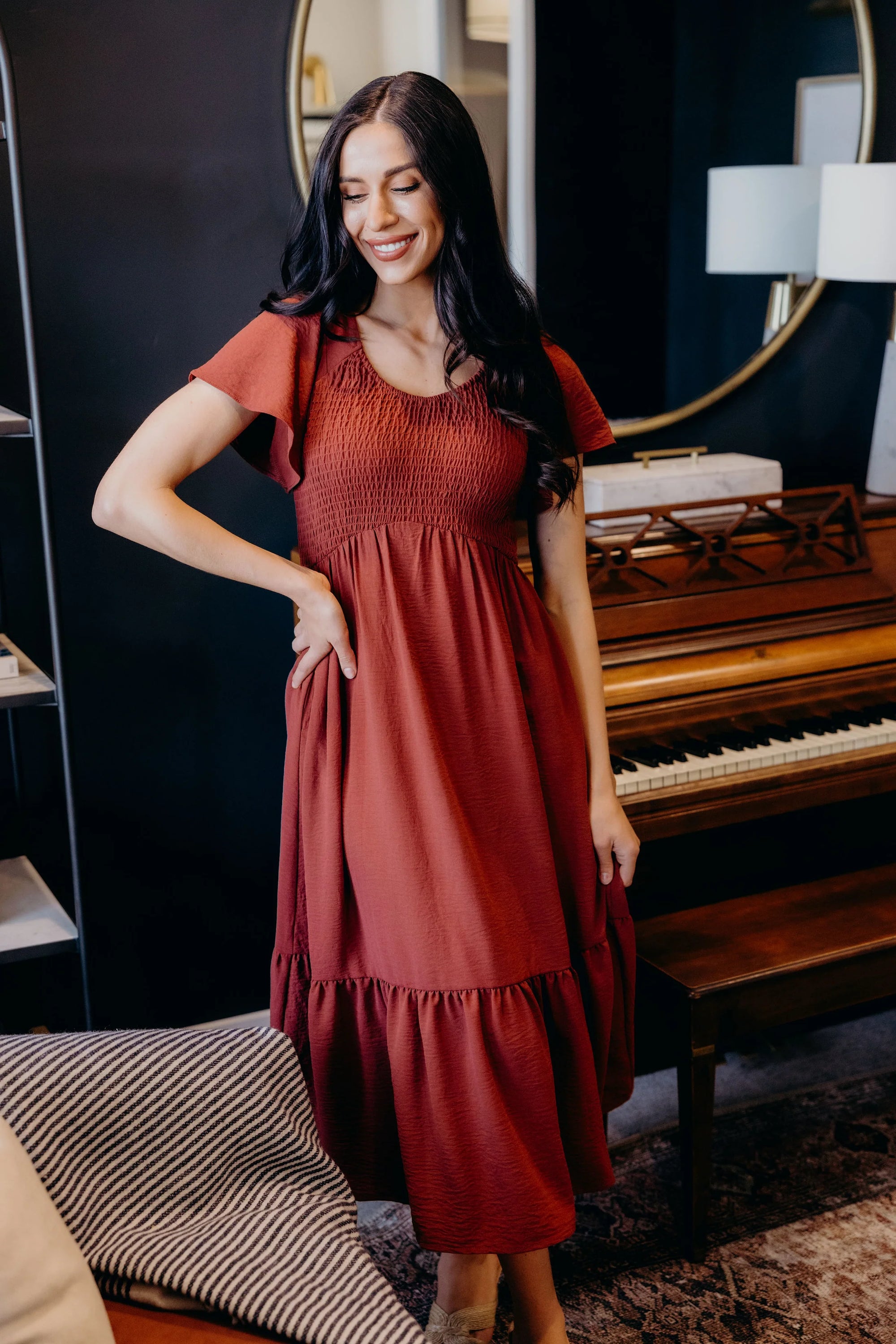 Mikarose Kendall Dress | Tandoori Spice