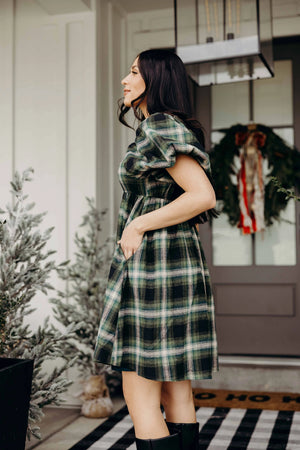 MikaRose Tatum Dress | Pine Check