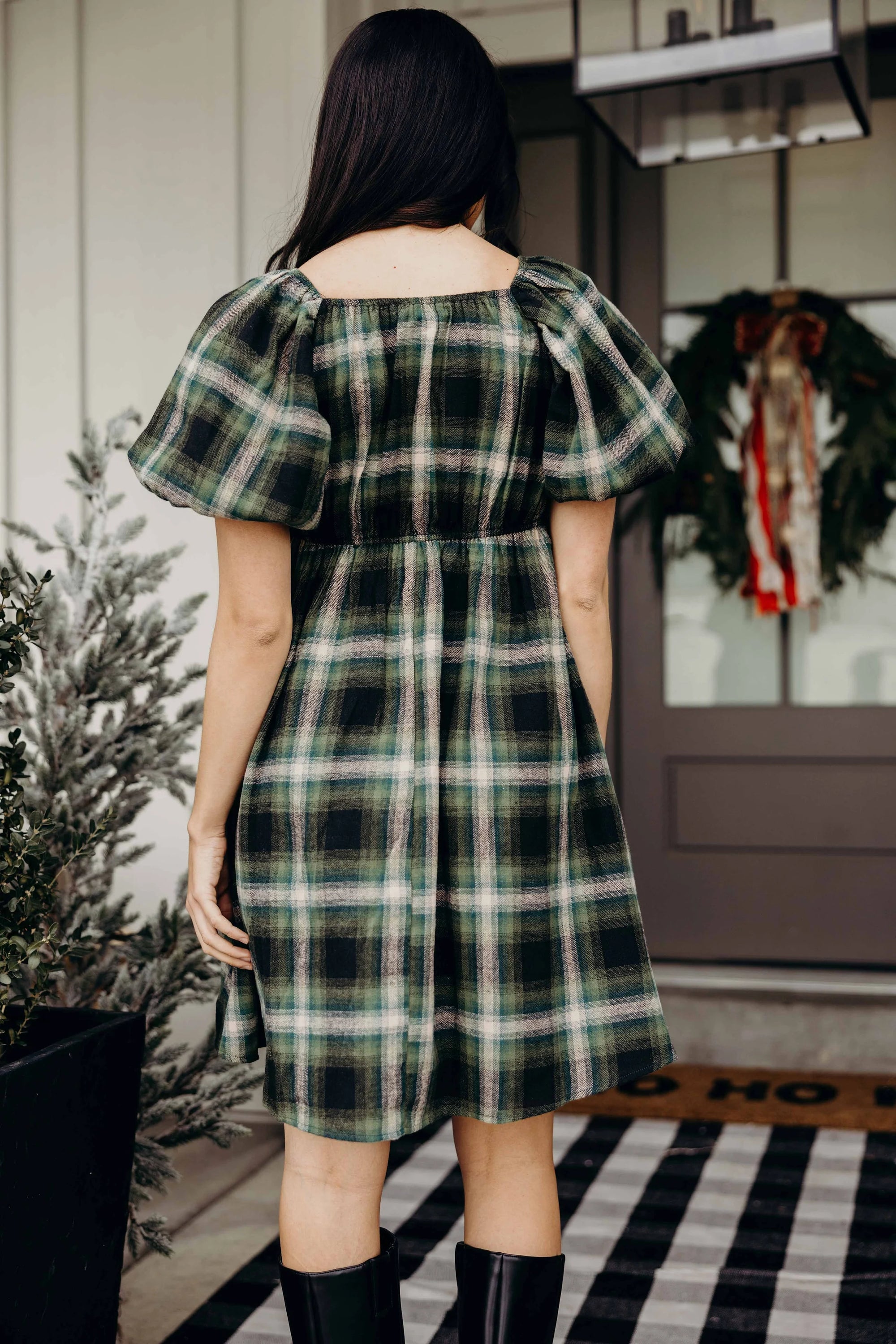 MikaRose Tatum Dress | Pine Check