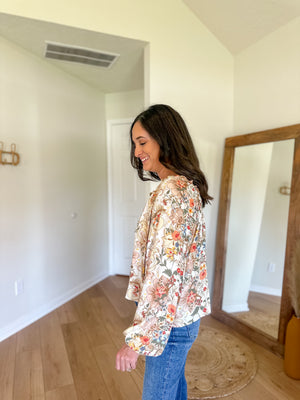 O'Neill River Sofia Floral Long Sleeve Top