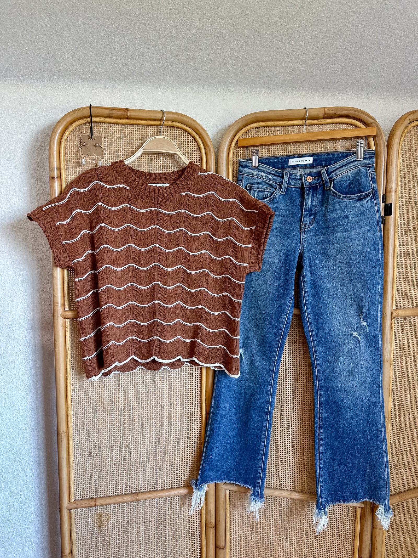 Golden Waves Sweater Top