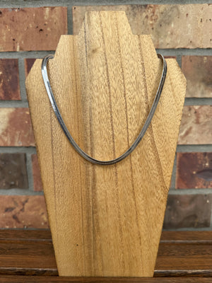 Plain Flat Necklace | Silver