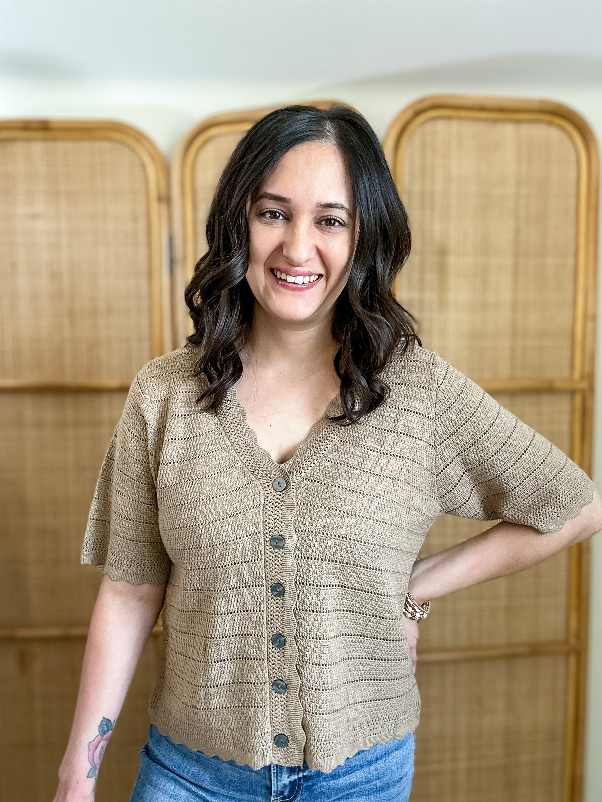 Magnolia Button Sweater Top