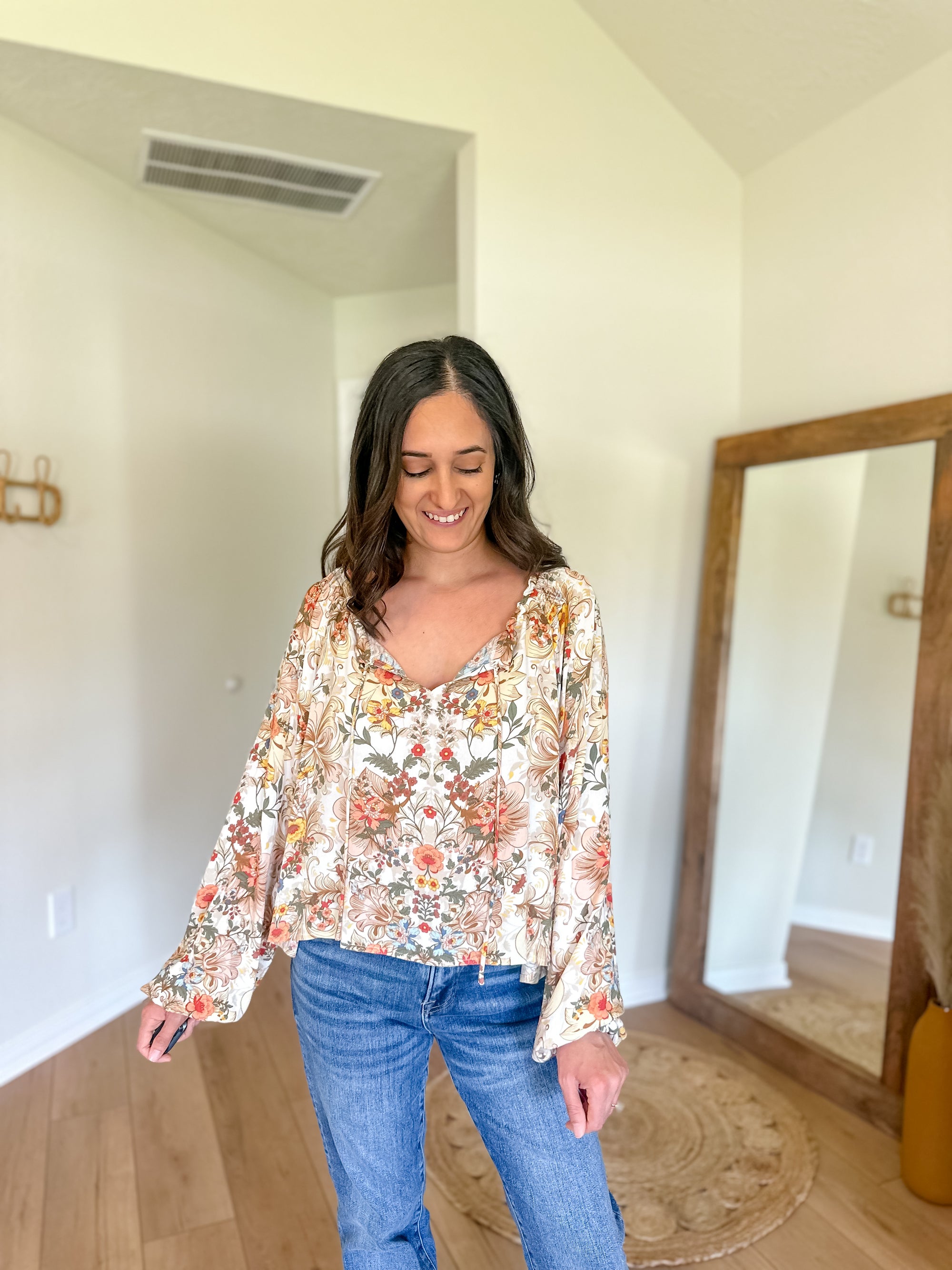 O'Neill River Sofia Floral Long Sleeve Top