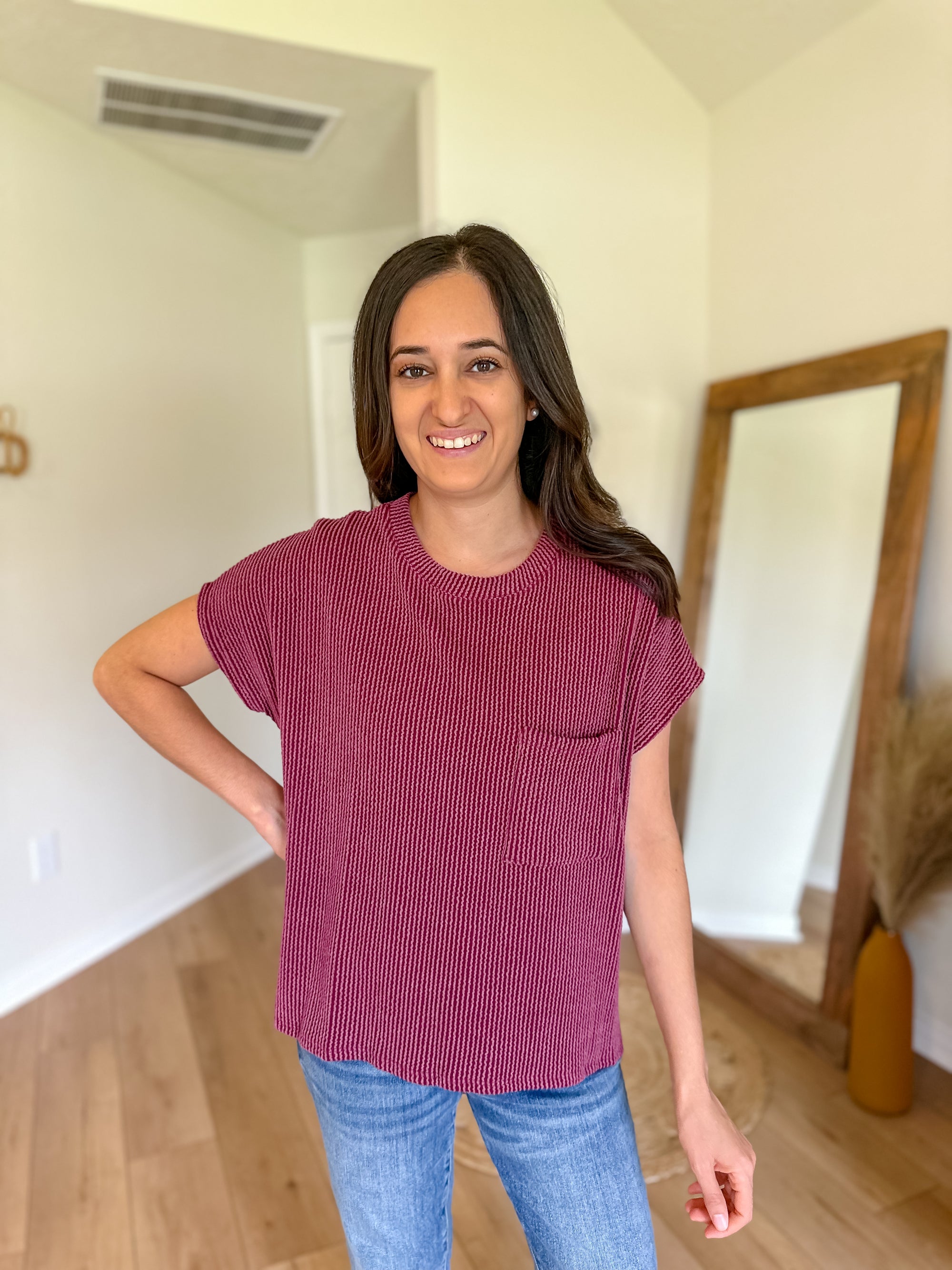 Landry Top | Dark Wine