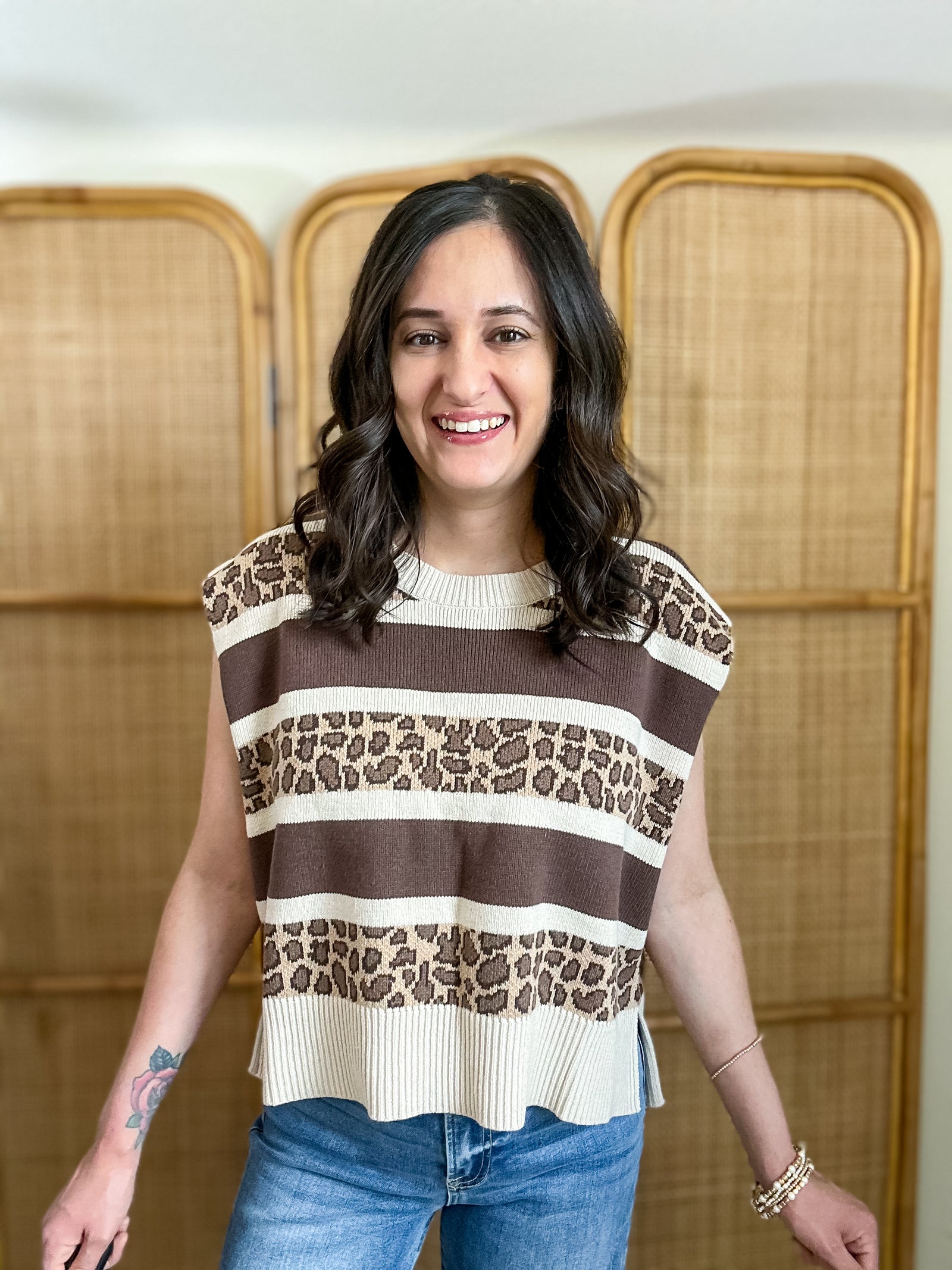 Leopard Chic Sweater Top