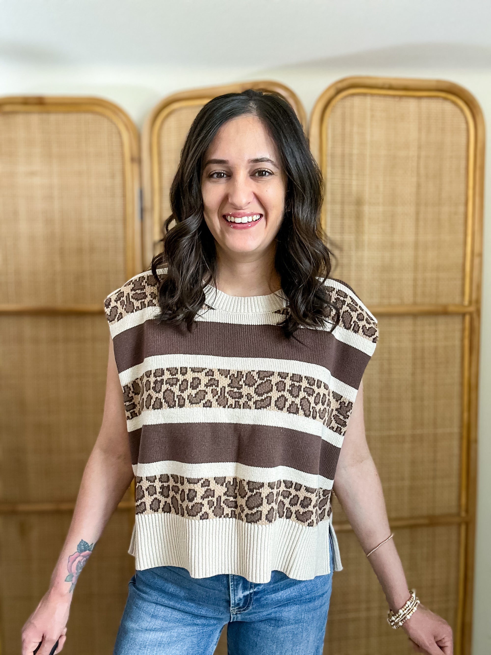 Leopard Chic Sweater Top