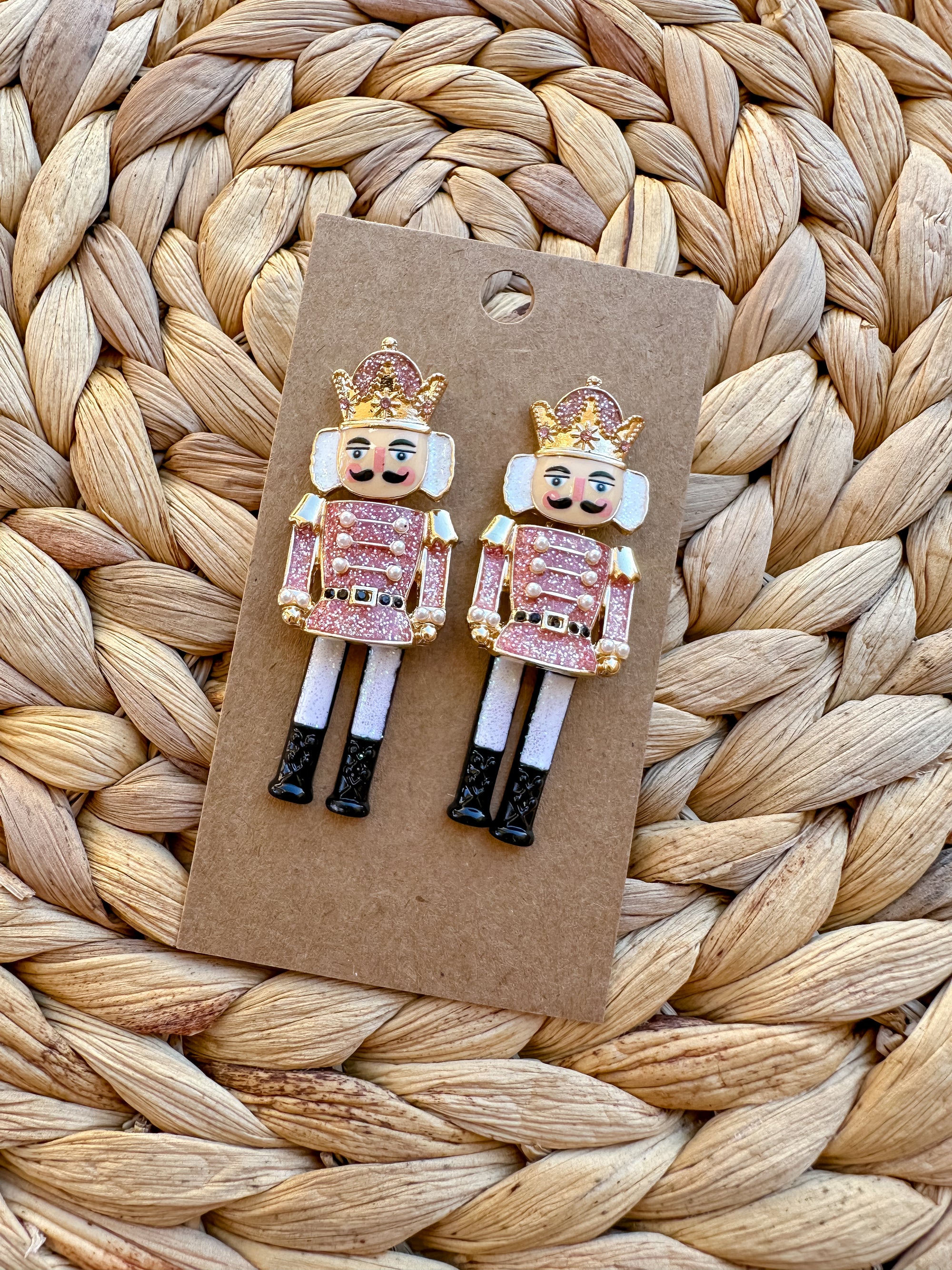 Nutcracker Stud Dangles | Pink