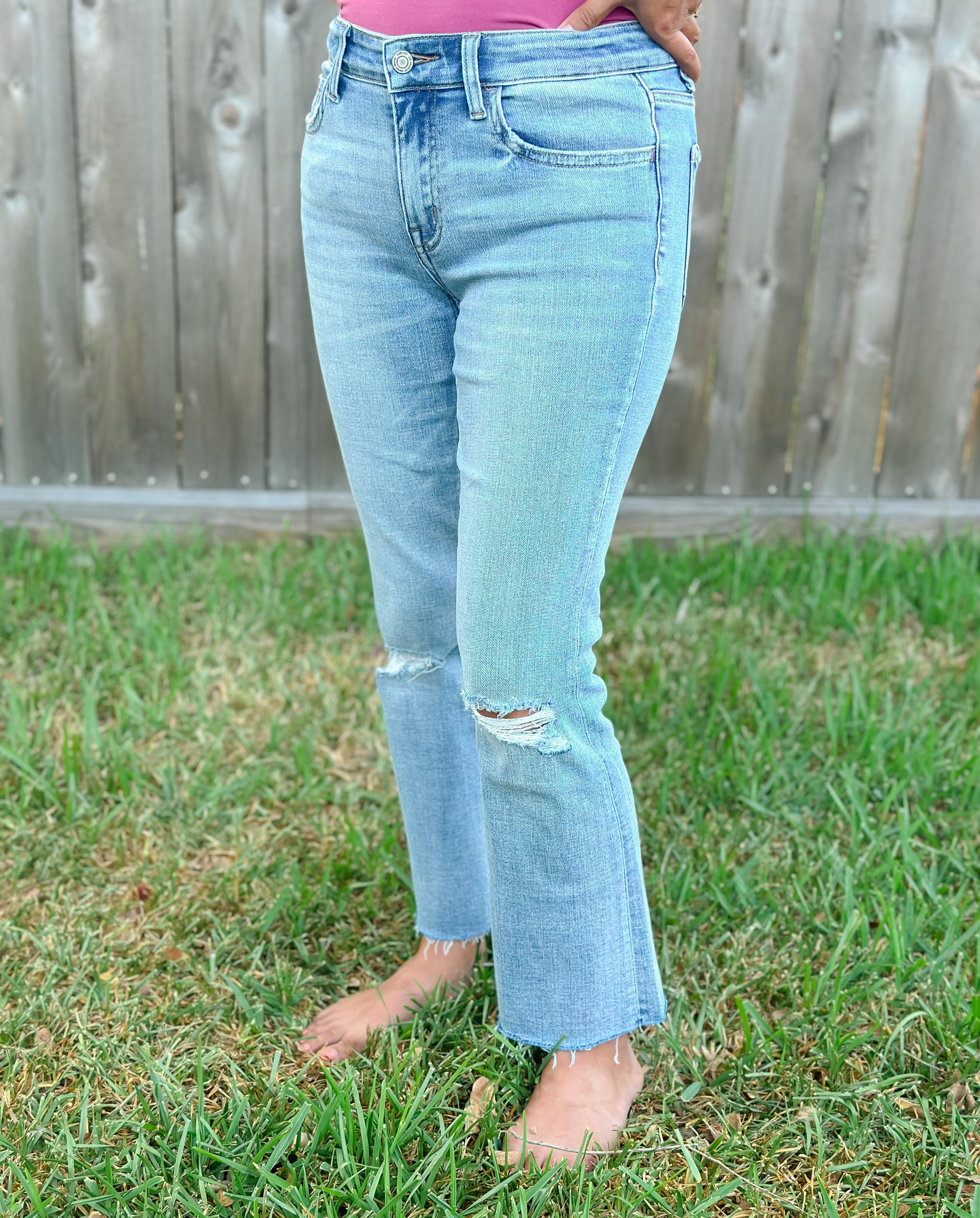 The Ververt Allison Mid Rise Kick Flare Jeans