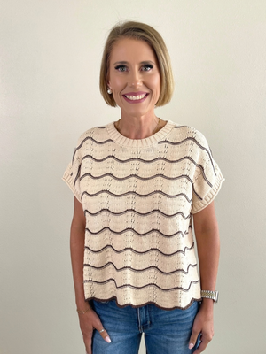 Wavy Days Top | Cream