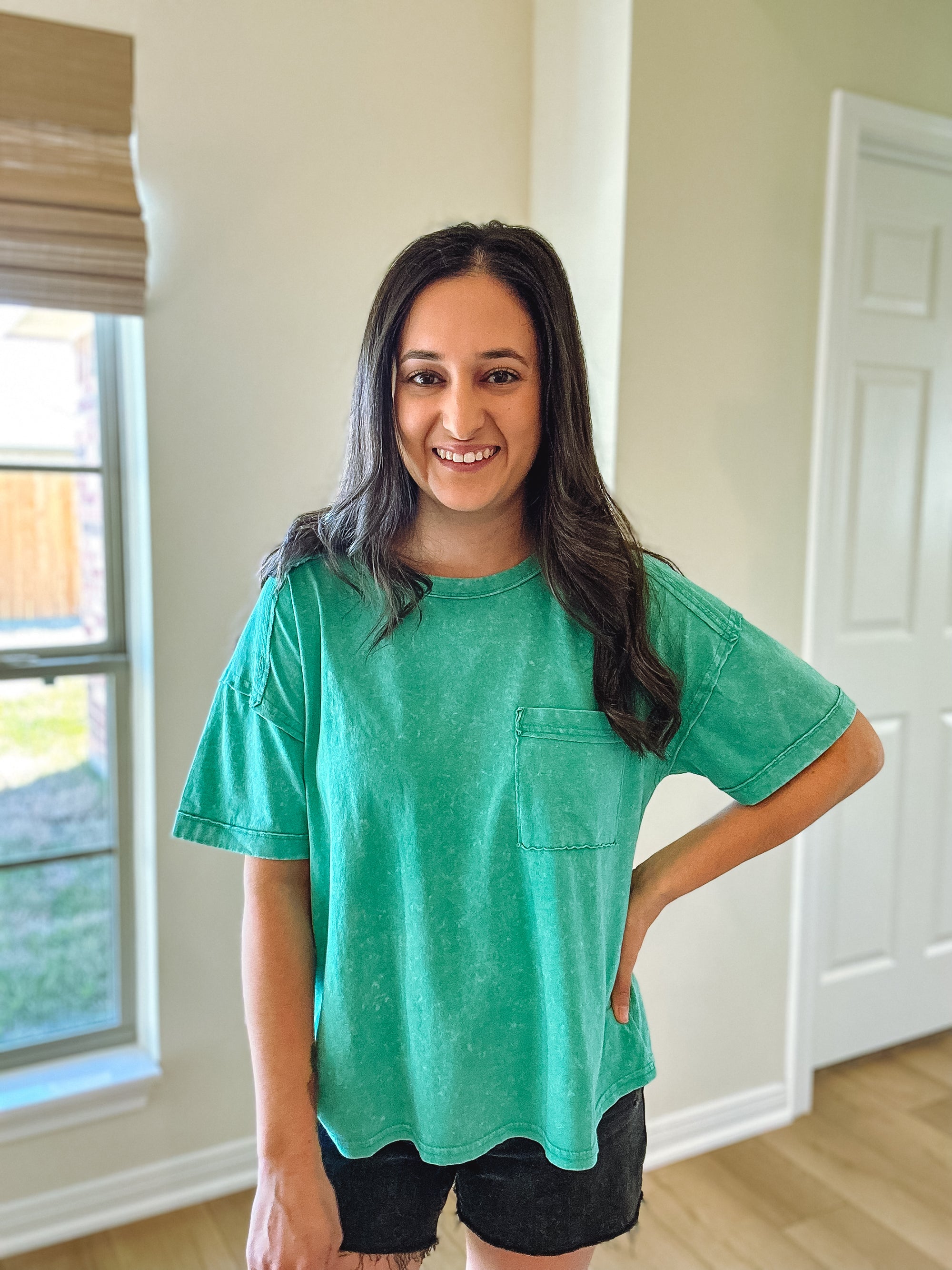 Keely Top | Sea Green