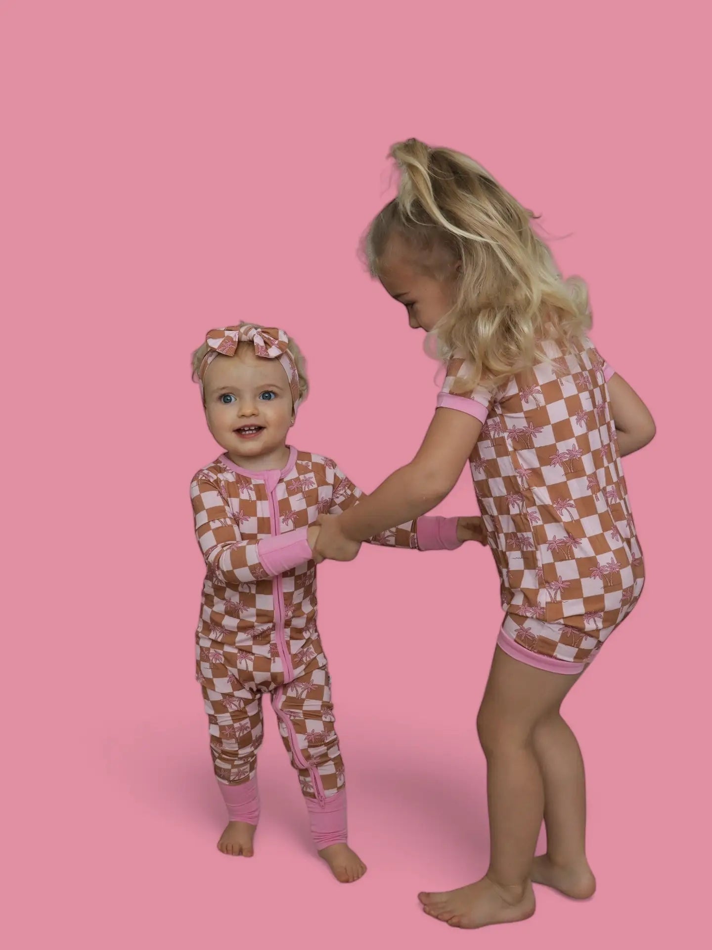 Sunset Beach Checkers Dream Romper