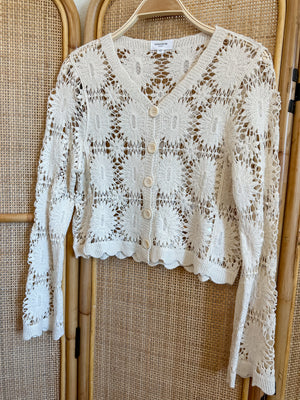 Floral Crochet Cardigan