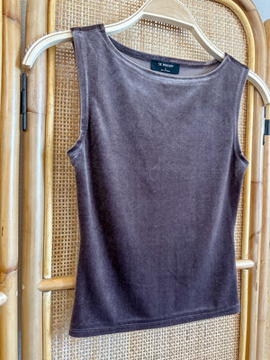 Holiday Velvet Tank | Mocha