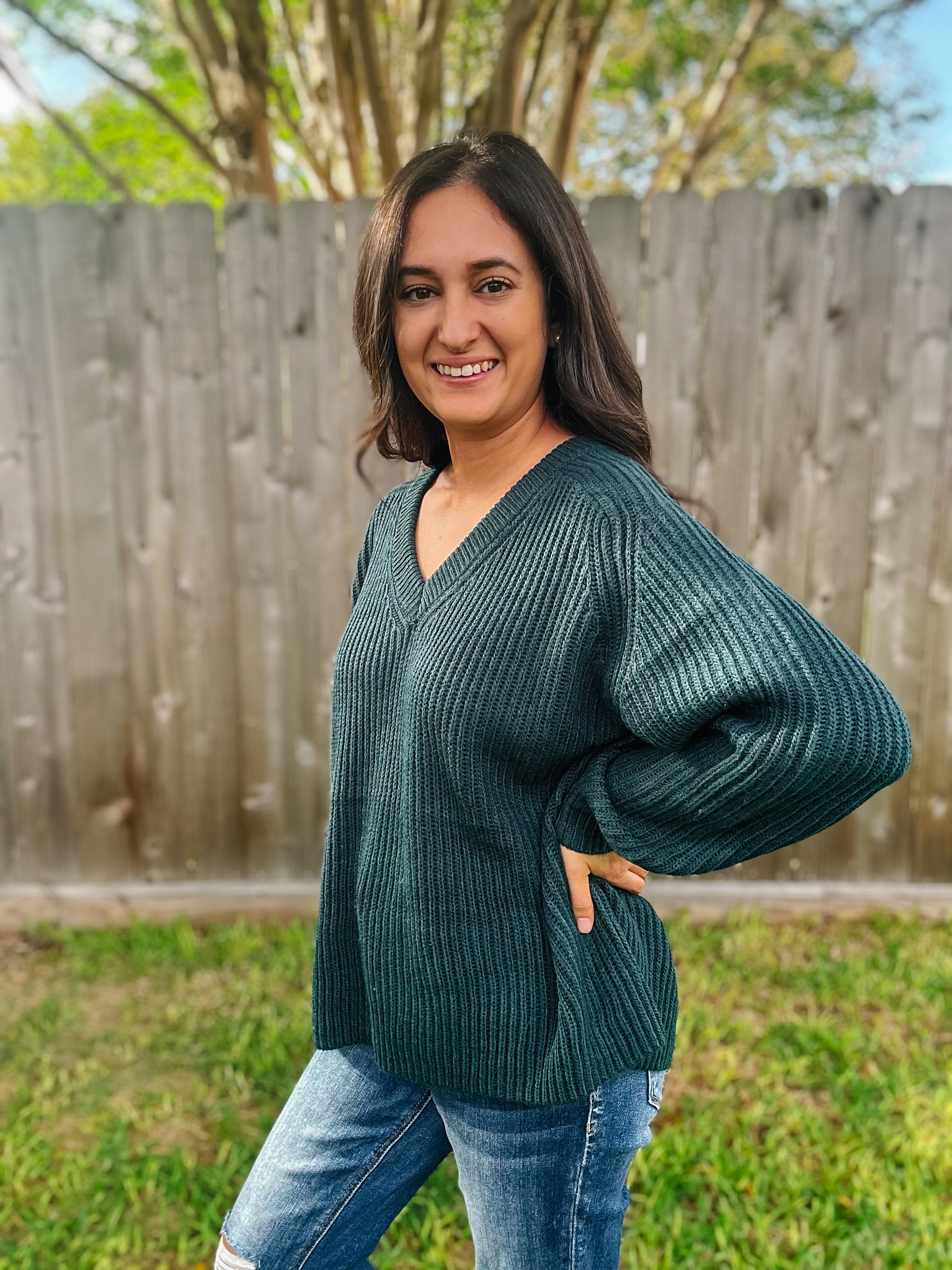 Nikki Sweater | Evergreen