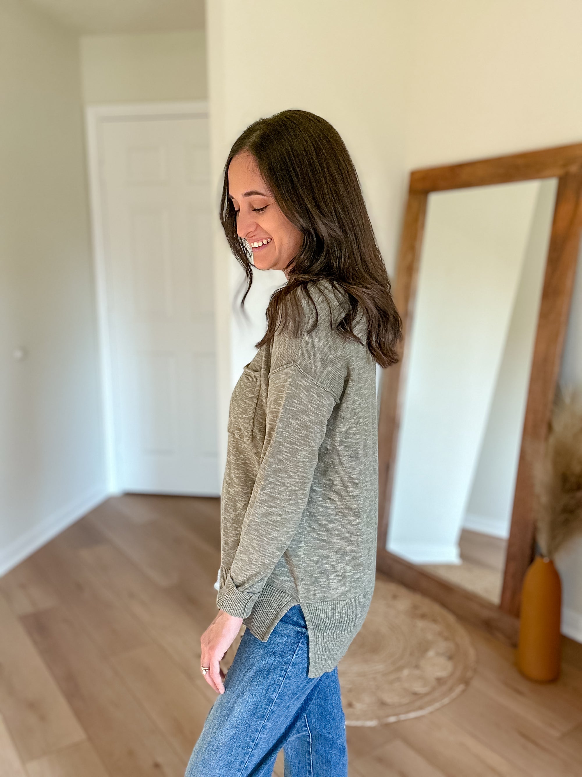 Indy Sweater Top | Sage