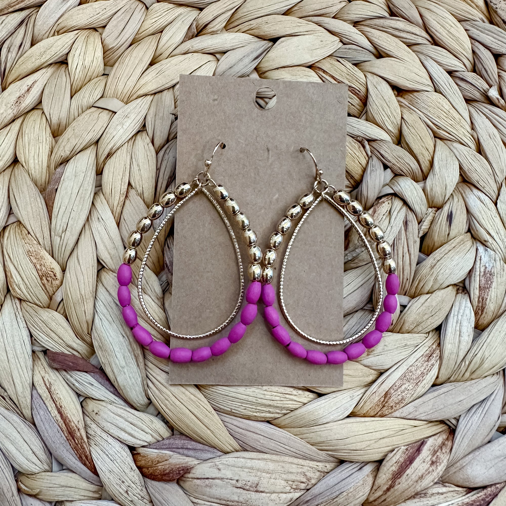 Melinda Earrings | Fuschia