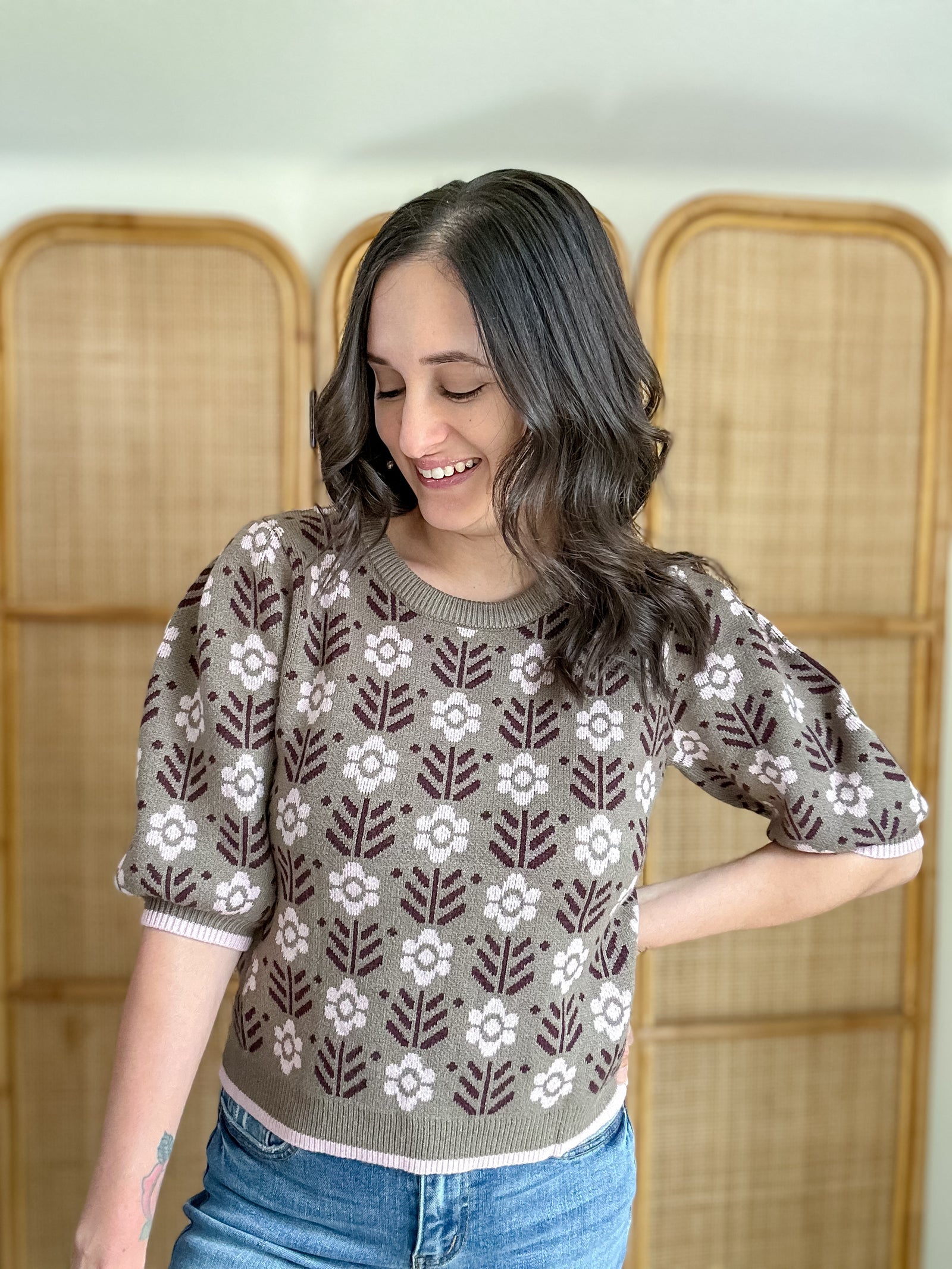 Field of Flowers Sweater Top